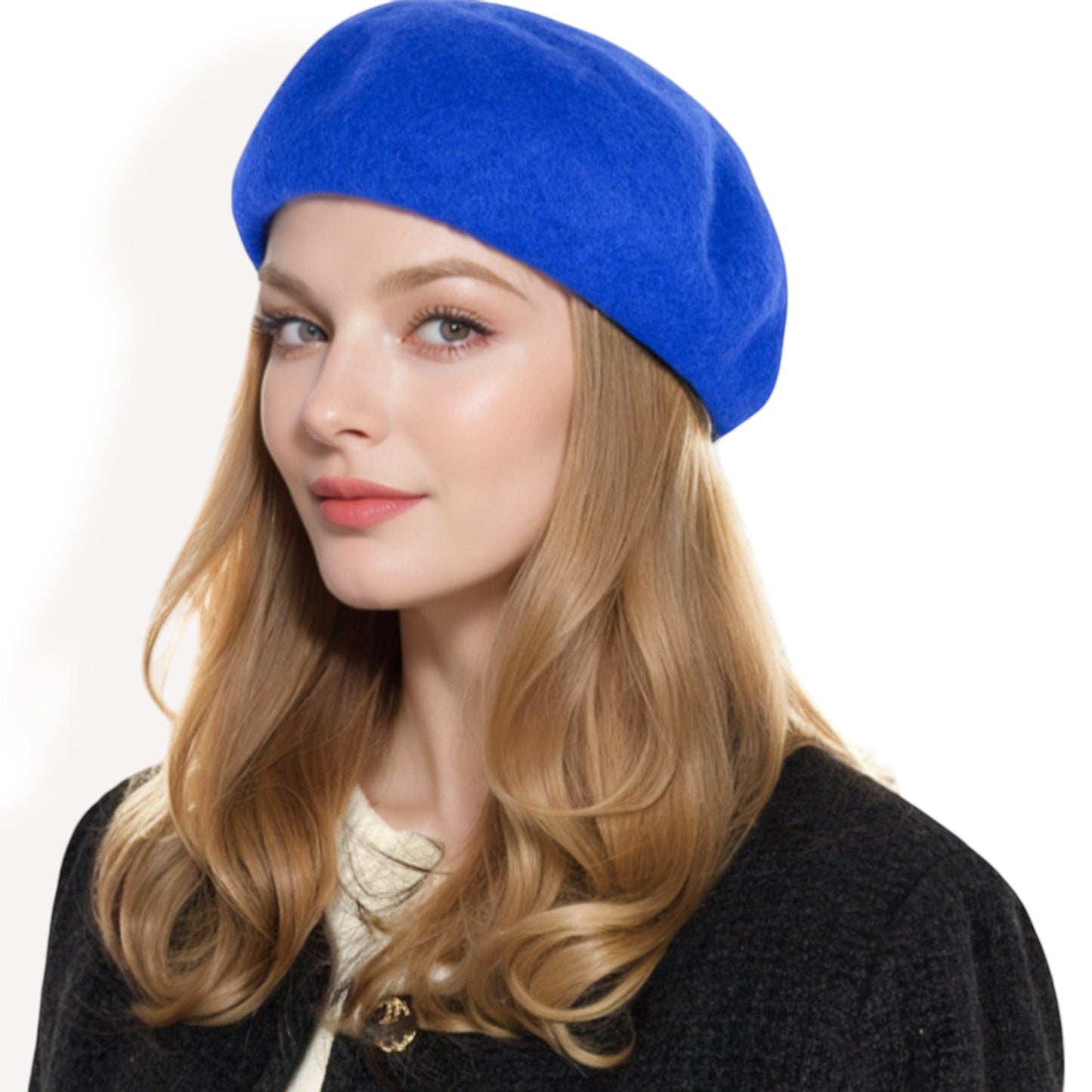 Classic Wool Beret Hat with Adjustable Inner Band and Timeless Parisian Style
