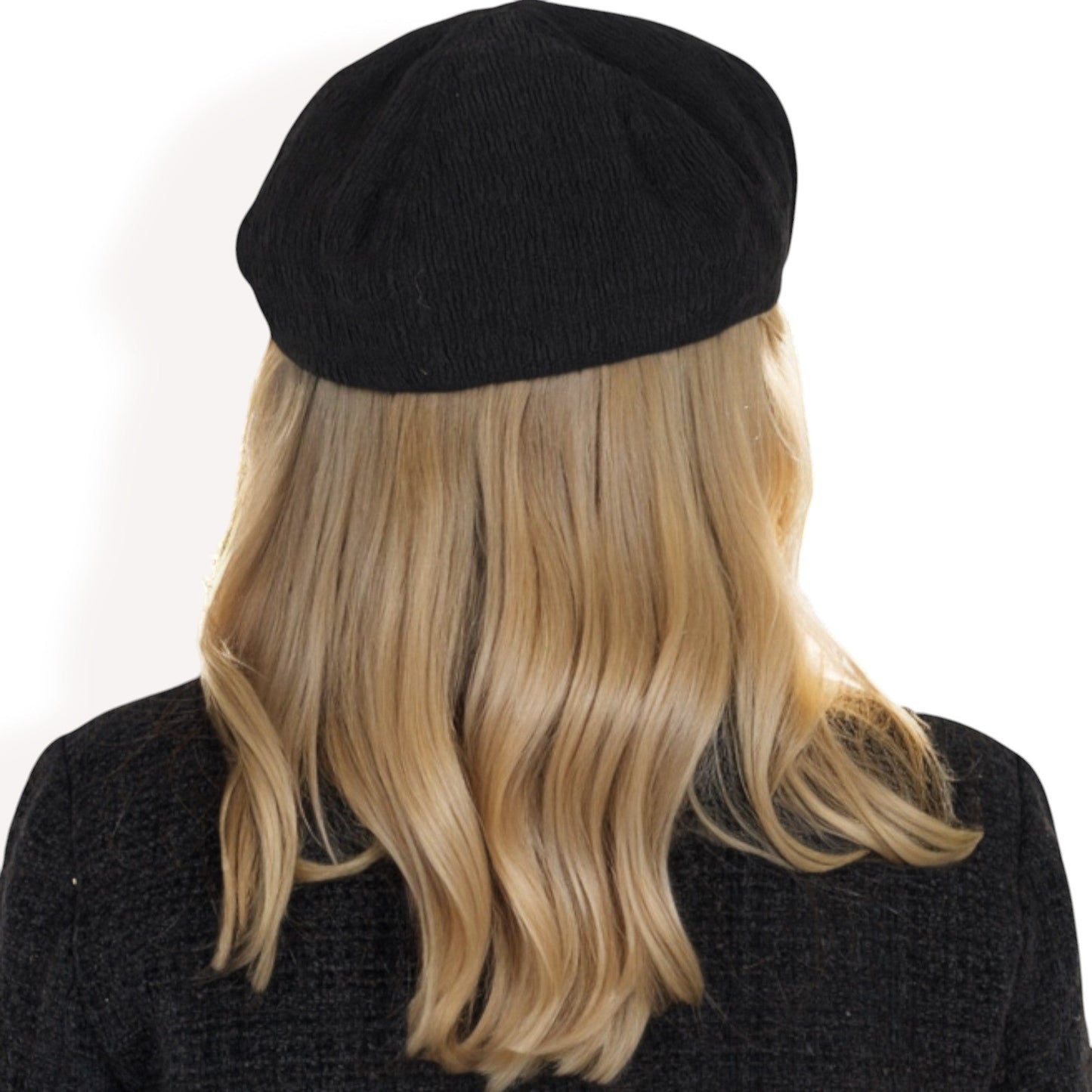 Lightweight Textured Beret with Soft Stretch Fit and Chic Parisian Design