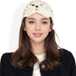 Handmade Crochet Lace Cap with Floral Appliques and Elegant Vintage-Inspired Design