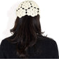 Handmade Crochet Lace Cap with Floral Appliques and Elegant Vintage-Inspired Design