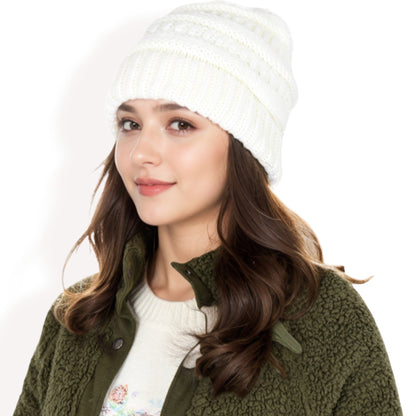 Satin-Lined Knit Beanie for Hair Protection and Moisture Retention in a Cozy Slouch Design