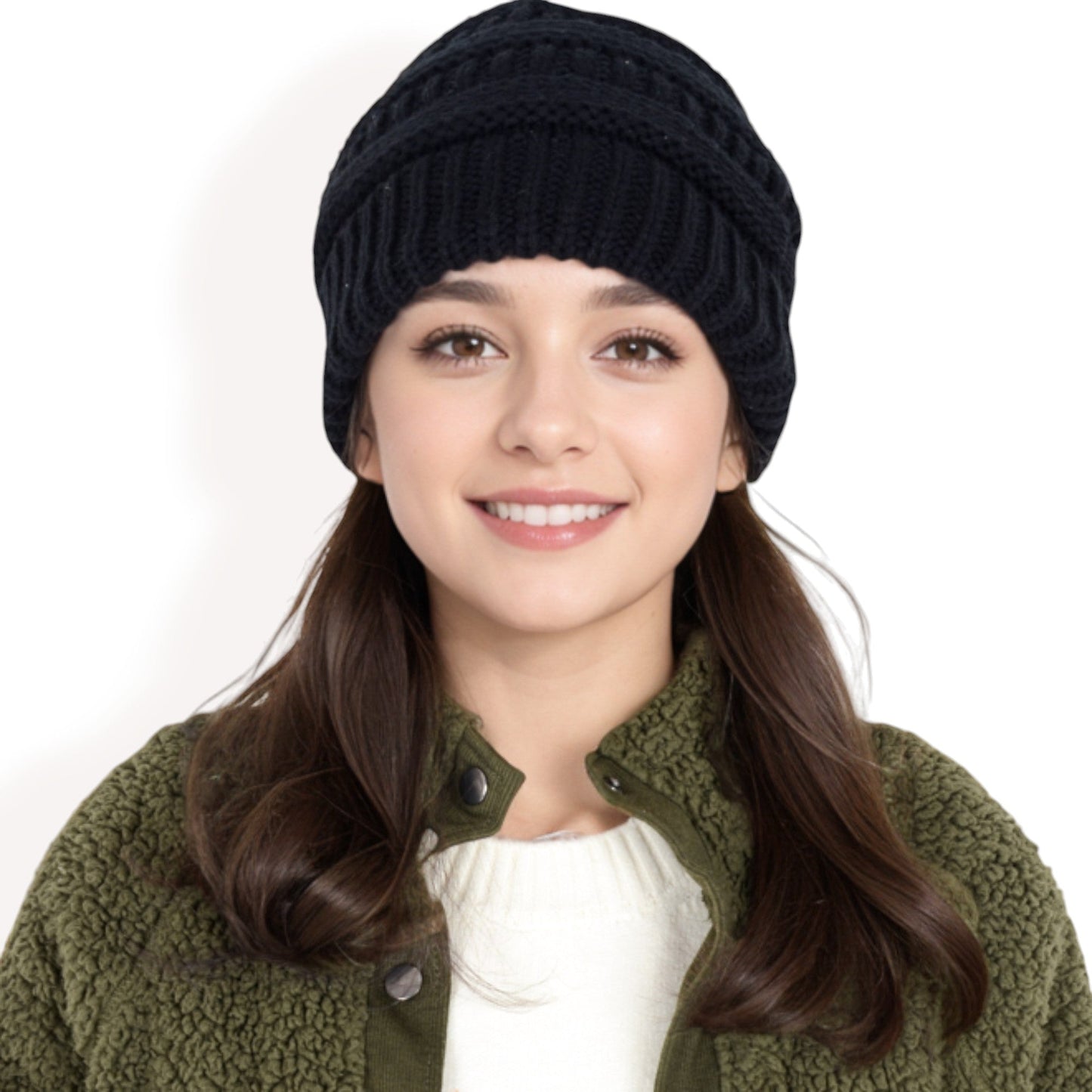 Satin-Lined Knit Beanie for Hair Protection and Moisture Retention in a Cozy Slouch Design
