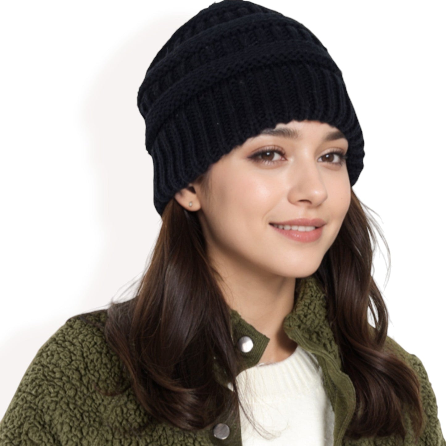 Satin-Lined Knit Beanie for Hair Protection and Moisture Retention in a Cozy Slouch Design