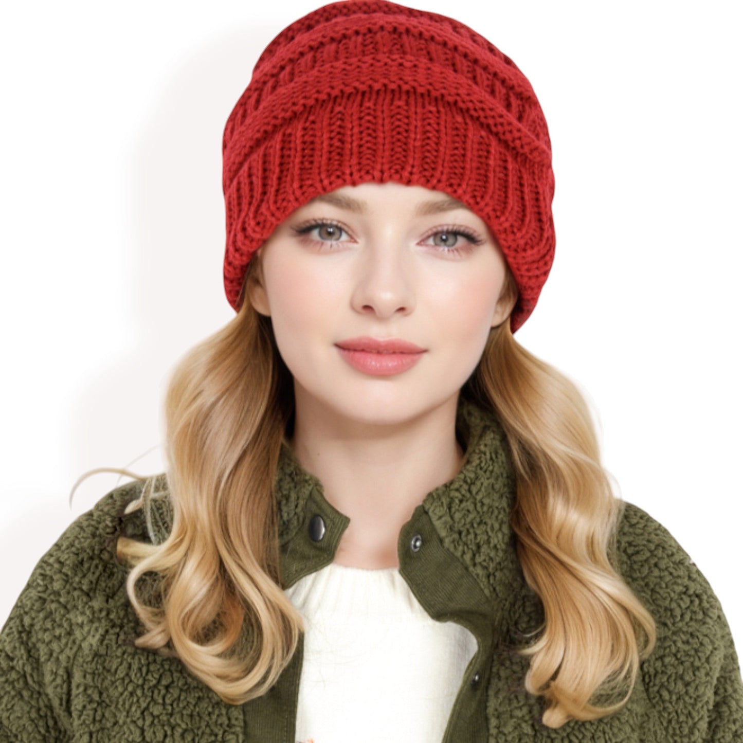 Satin-Lined Knit Beanie for Hair Protection and Moisture Retention in a Cozy Slouch Design