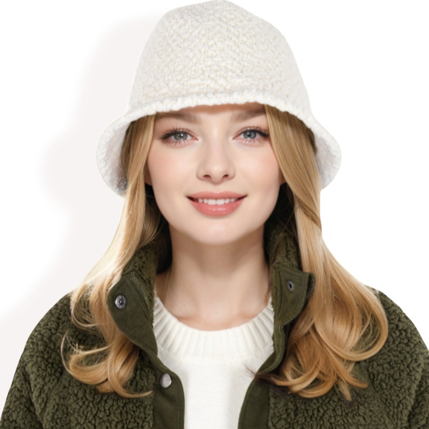 High Pile Fleece Bucket Hat with Soft Textured Fabric and Modern Casual Design