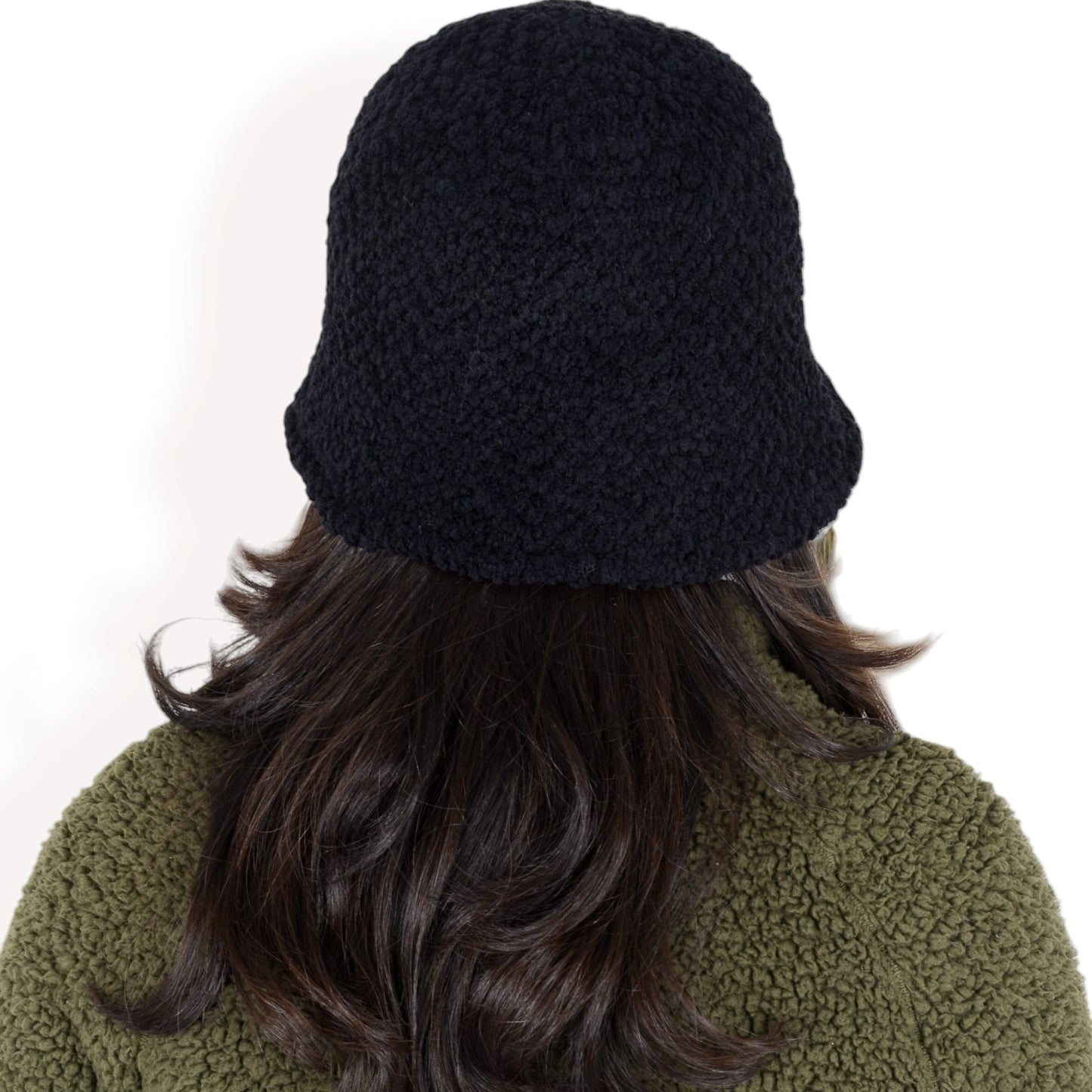 High Pile Fleece Bucket Hat with Soft Textured Fabric and Modern Casual Design