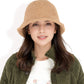 High Pile Fleece Bucket Hat with Soft Textured Fabric and Modern Casual Design