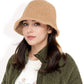 High Pile Fleece Bucket Hat with Soft Textured Fabric and Modern Casual Design