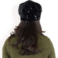 Sequin Velvet Beret with Sparkling Embellishments and Comfortable Satin-Lined Interior