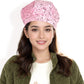 Sequin Velvet Beret with Sparkling Embellishments and Comfortable Satin-Lined Interior