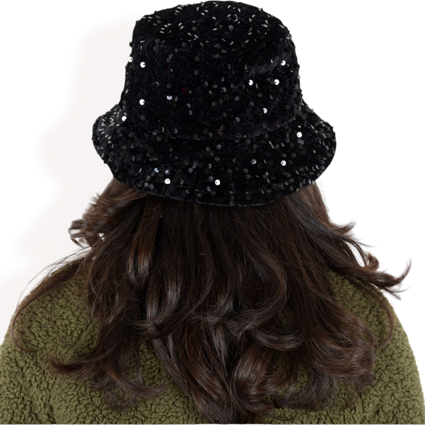 Sequin Bucket Hat with Sparkling Design and Reversible Feature for Stylish Casual or Party Looks