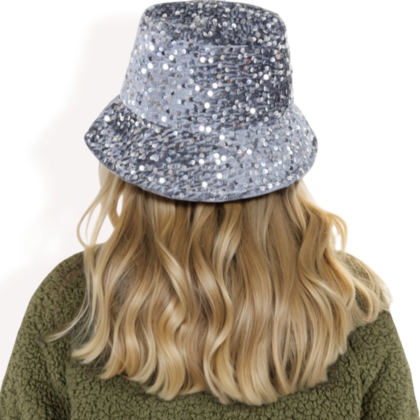 Sequin Bucket Hat with Sparkling Design and Reversible Feature for Stylish Casual or Party Looks