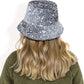 Sequin Bucket Hat with Sparkling Design and Reversible Feature for Stylish Casual or Party Looks