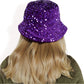Sequin Bucket Hat with Sparkling Design and Reversible Feature for Stylish Casual or Party Looks