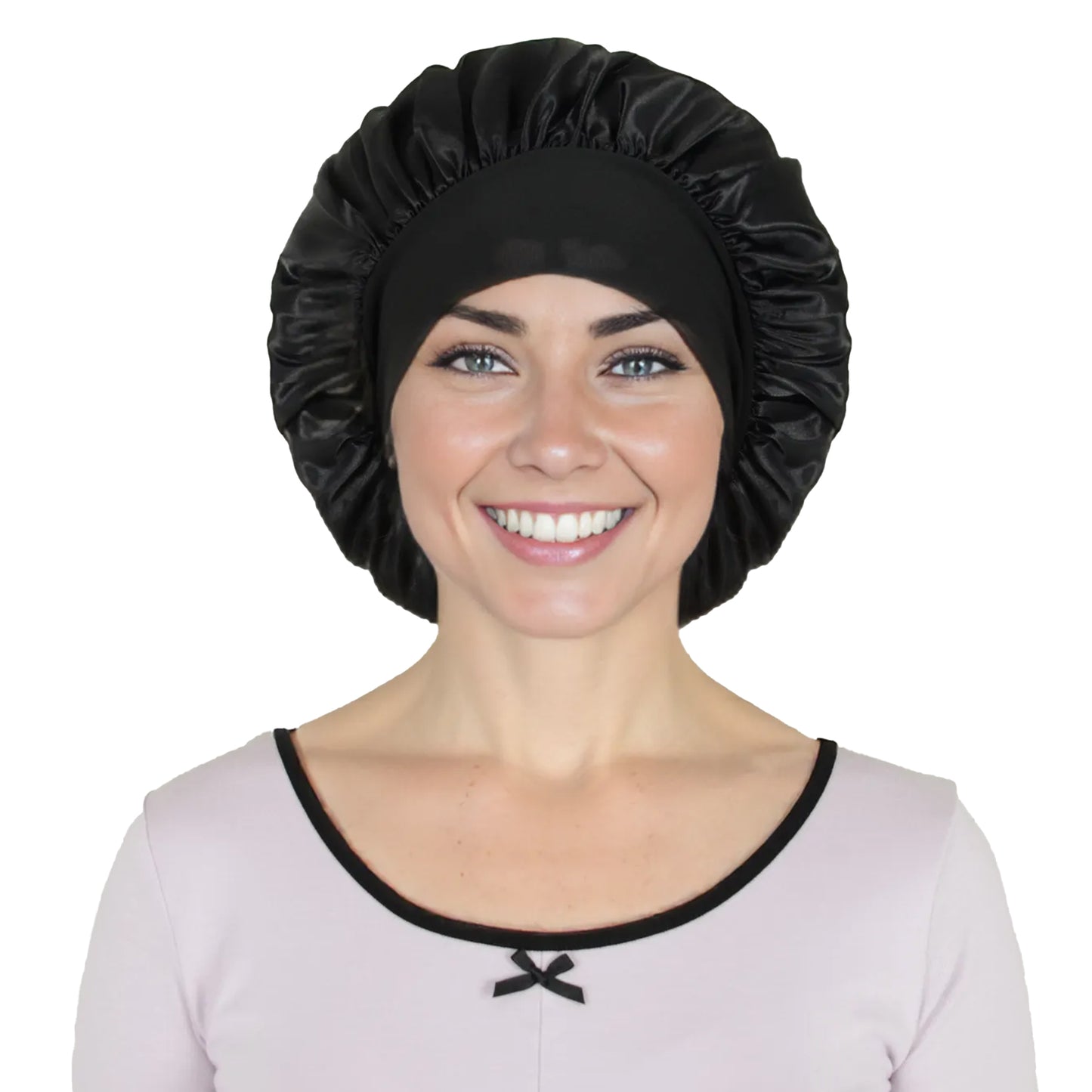 Satin Sleep Bonnet Elasticity Wide Band Silky Hair Protection for Curly and Natural Hair