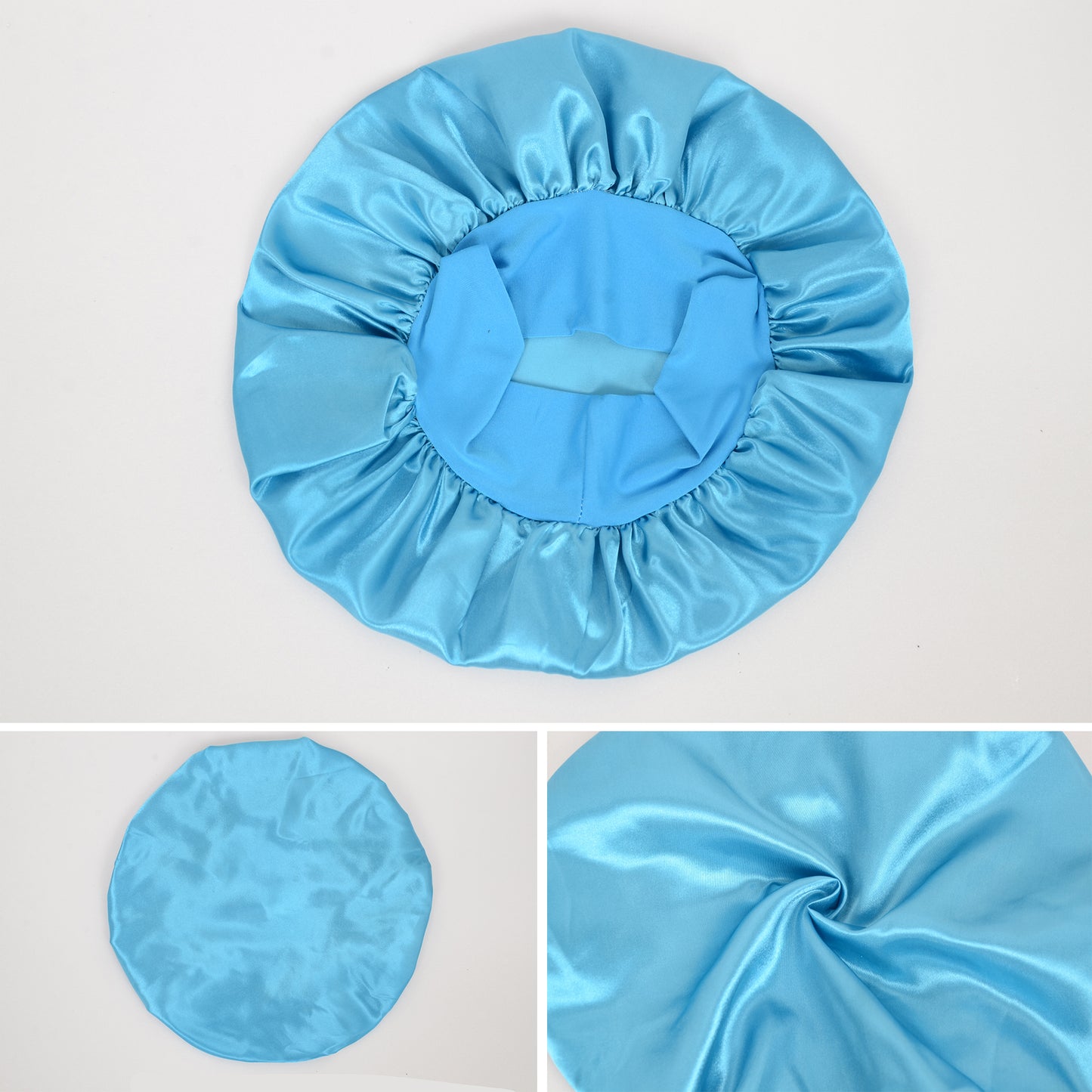 Satin Sleep Bonnet Elasticity Wide Band Silky Hair Protection for Curly and Natural Hair