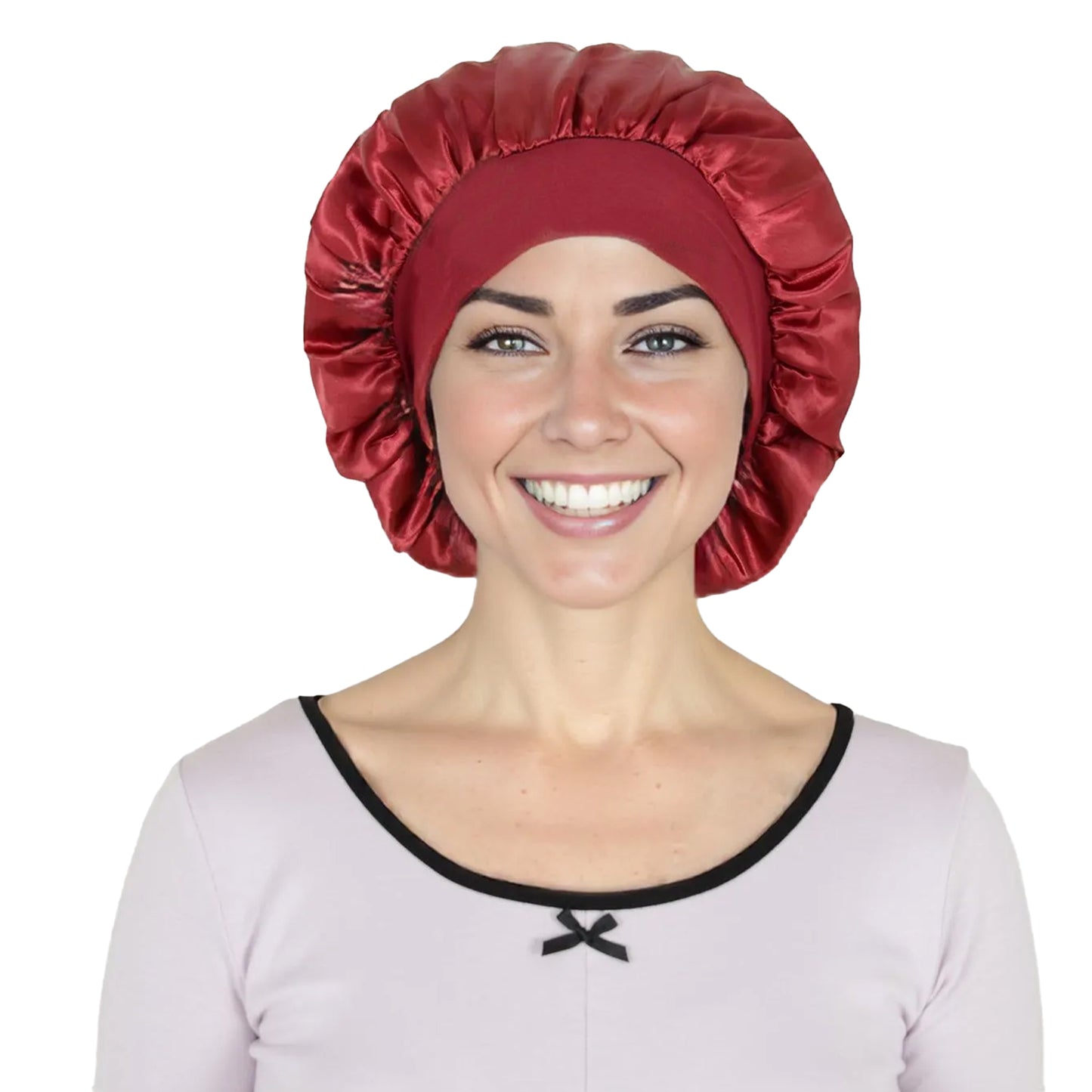 Satin Sleep Bonnet Elasticity Wide Band Silky Hair Protection for Curly and Natural Hair