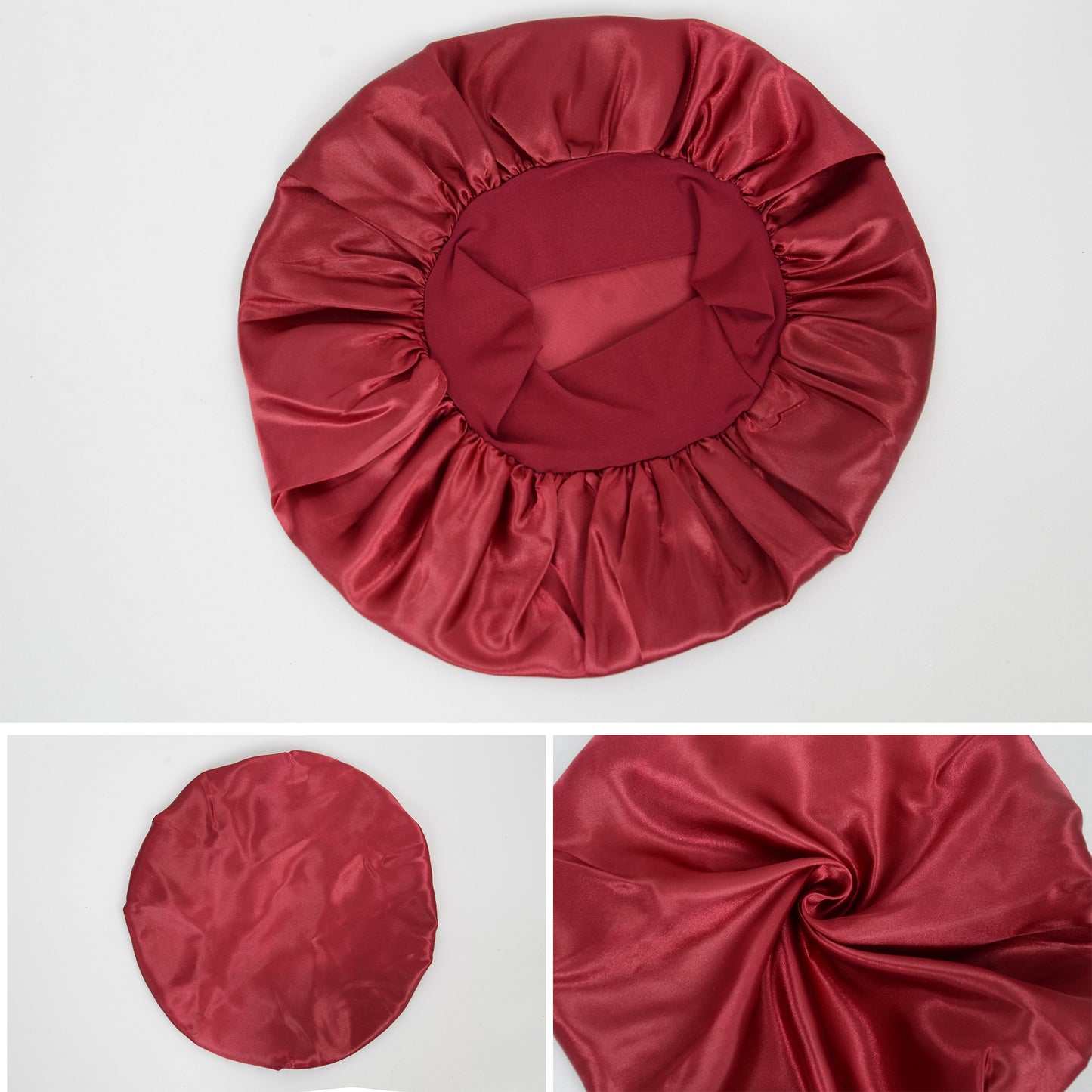 Satin Sleep Bonnet Elasticity Wide Band Silky Hair Protection for Curly and Natural Hair