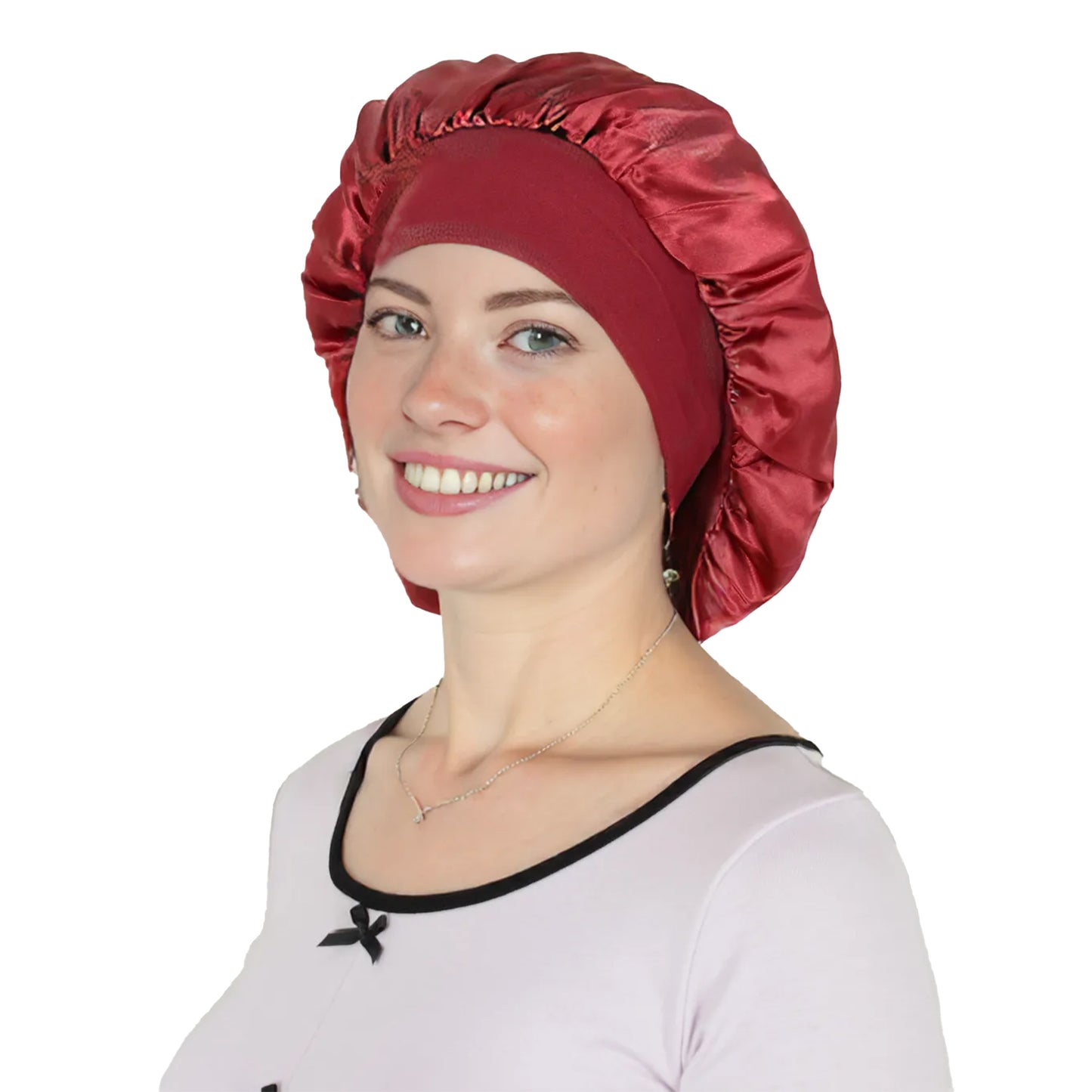 Satin Sleep Bonnet Elasticity Wide Band Silky Hair Protection for Curly and Natural Hair