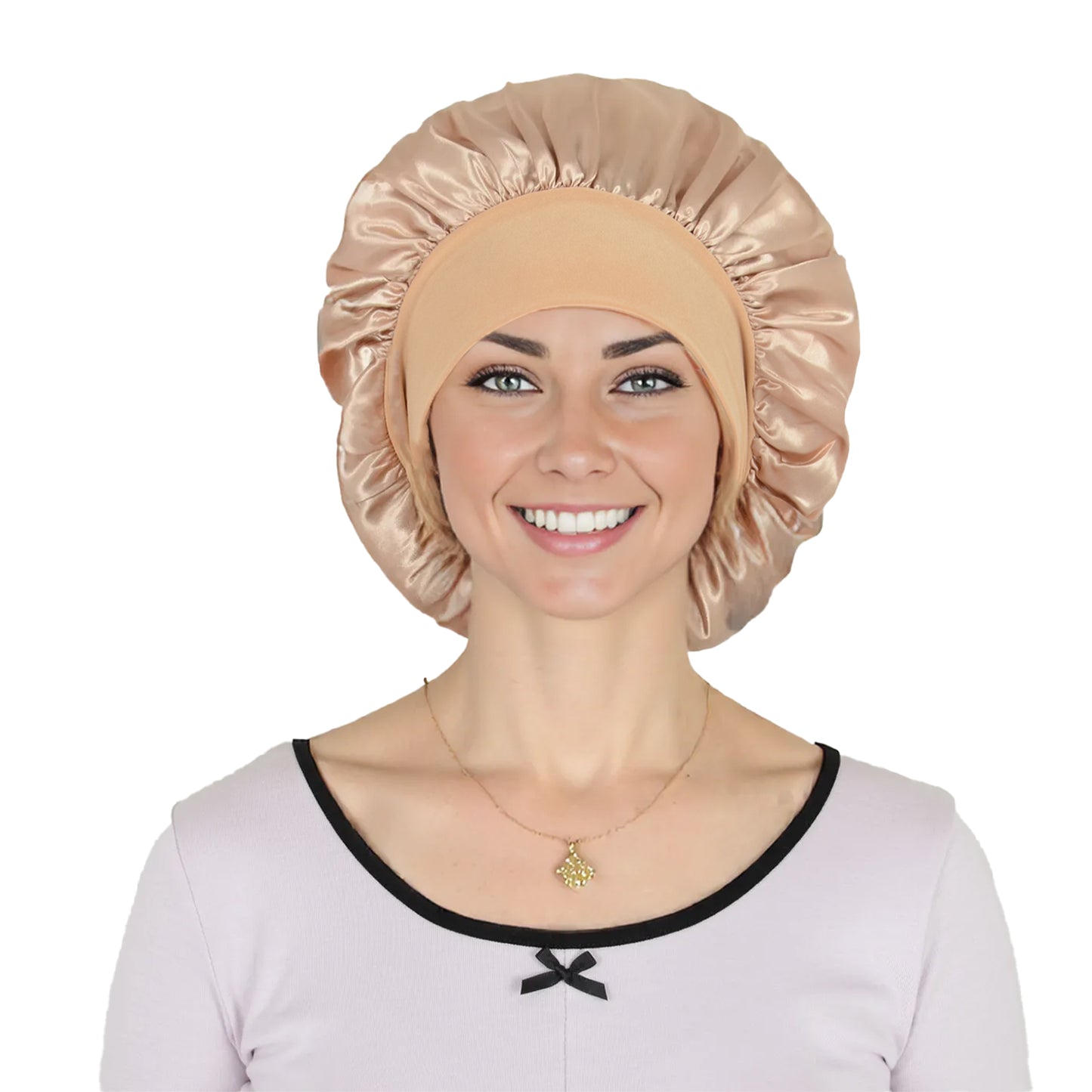 Satin Sleep Bonnet Elasticity Wide Band Silky Hair Protection for Curly and Natural Hair