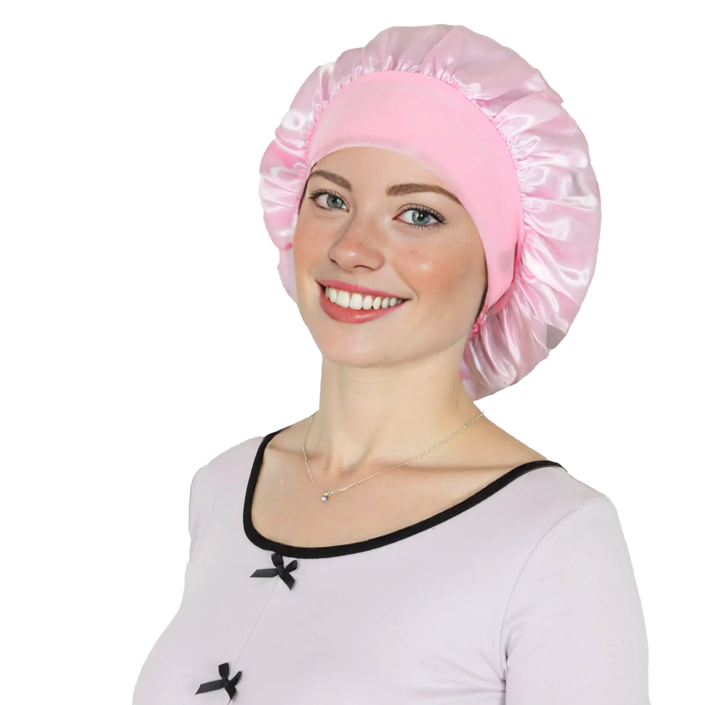 Satin Sleep Bonnet Elasticity Wide Band Silky Hair Protection for Curly and Natural Hair