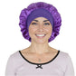 Satin Sleep Bonnet Elasticity Wide Band Silky Hair Protection for Curly and Natural Hair