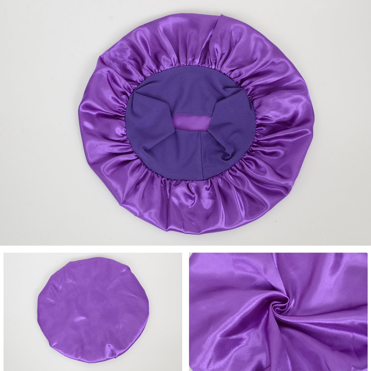Satin Sleep Bonnet Elasticity Wide Band Silky Hair Protection for Curly and Natural Hair
