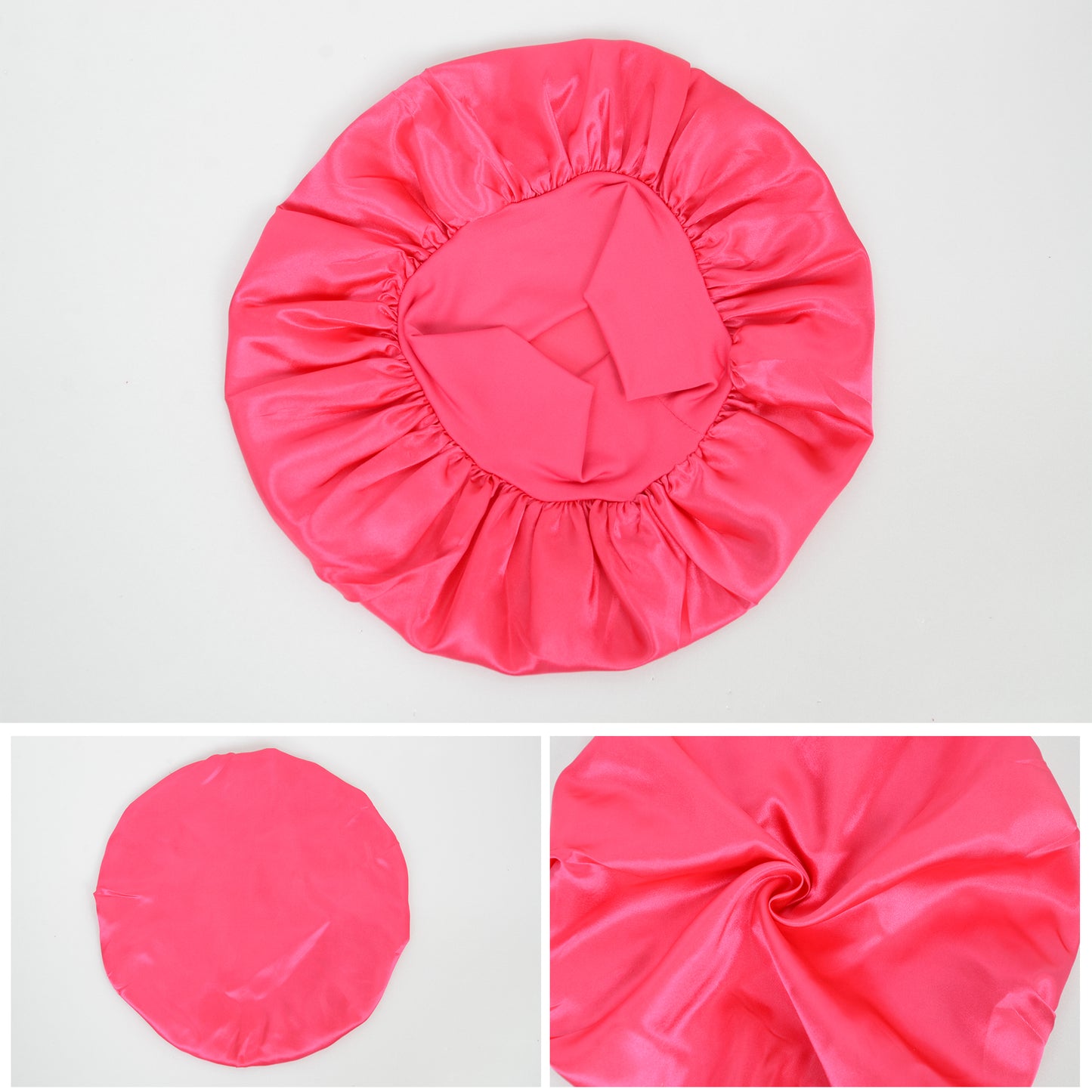 Satin Sleep Bonnet Elasticity Wide Band Silky Hair Protection for Curly and Natural Hair