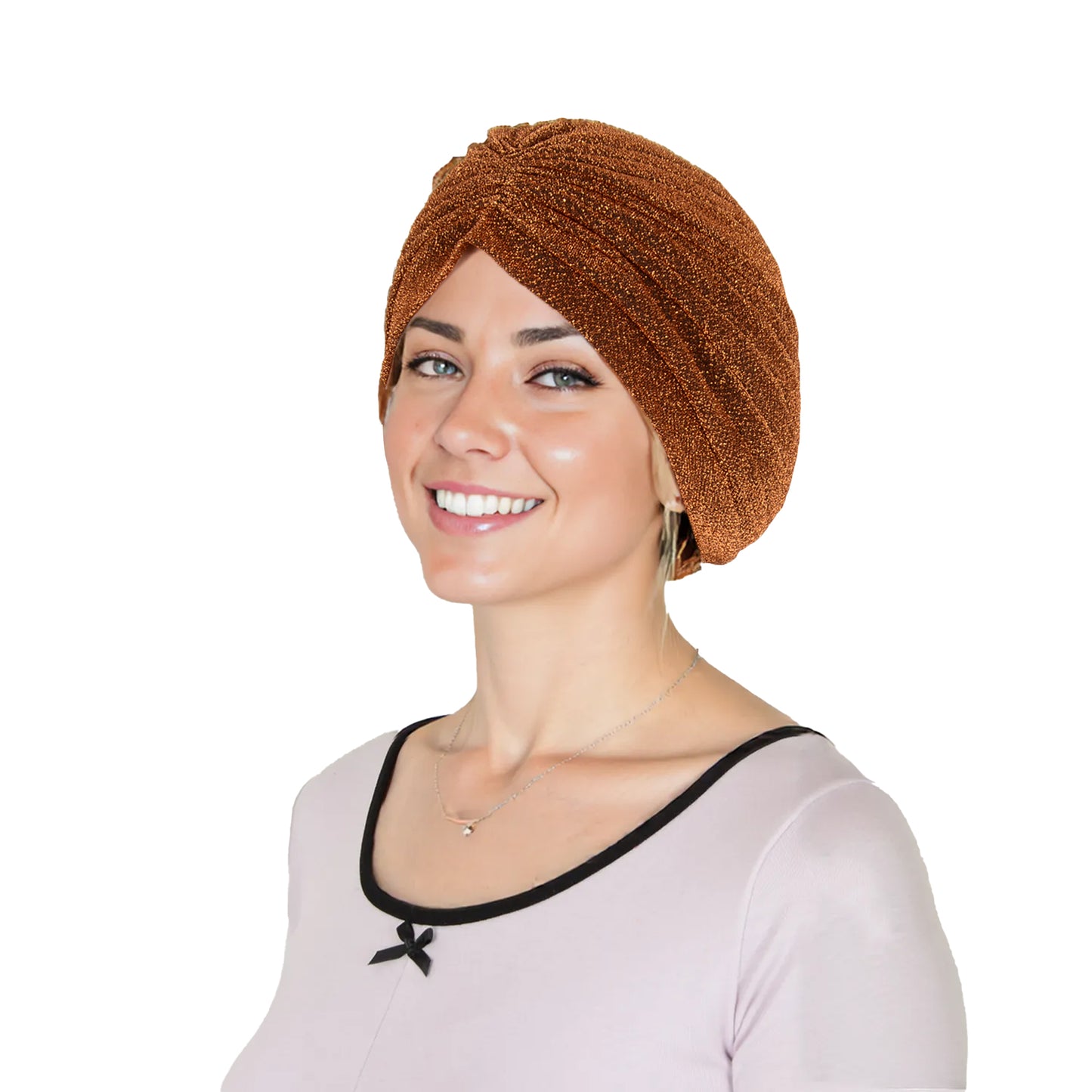 Glitter Turban Twist Knot Head Wrap Stretchy Metallic Fabric Elegant Headscarf for Stylish Looks