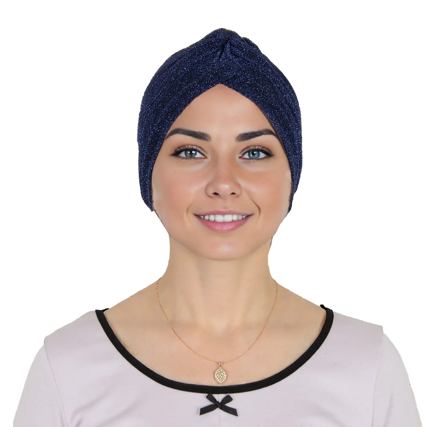 Glitter Turban Twist Knot Head Wrap Stretchy Metallic Fabric Elegant Headscarf for Stylish Looks