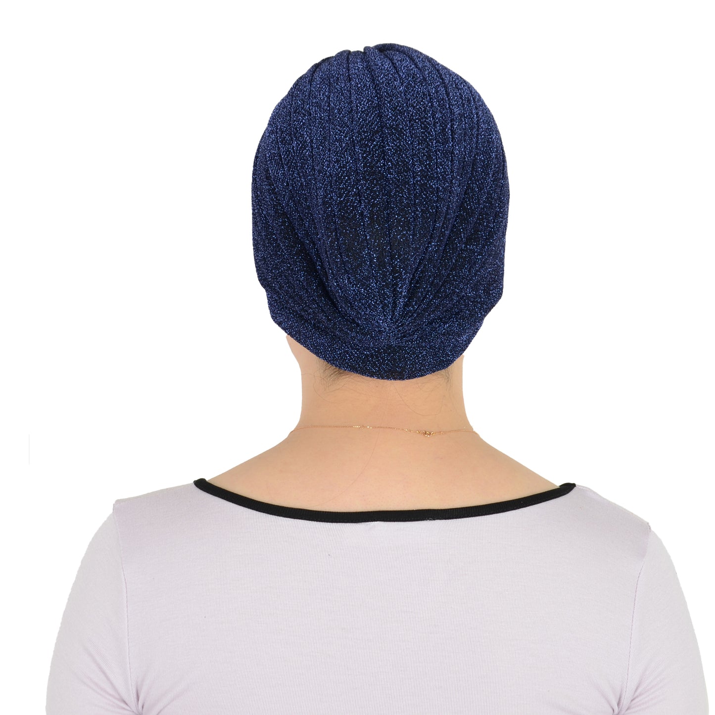 Glitter Turban Twist Knot Head Wrap Stretchy Metallic Fabric Elegant Headscarf for Stylish Looks