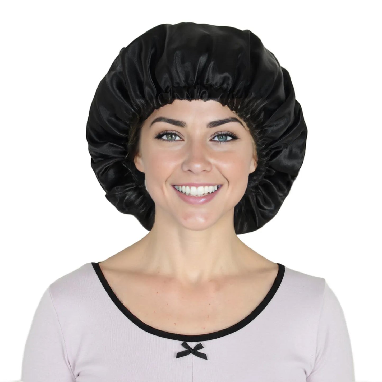 Silk Sleep Bonnet Adjustable Elastic Band Smooth Hair Protection Cap for Curly and Natural Hair