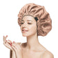 Silk Sleep Bonnet Adjustable Elastic Band Smooth Hair Protection Cap for Curly and Natural Hair
