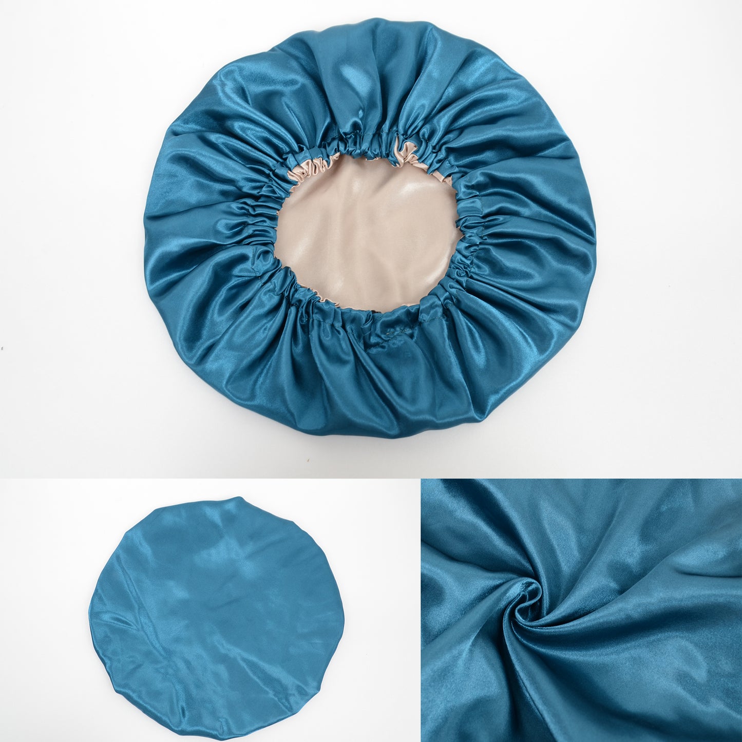 Silk Sleep Bonnet Adjustable Elastic Band Smooth Hair Protection Cap for Curly and Natural Hair