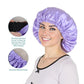Silk Sleep Bonnet Adjustable Elastic Band Smooth Hair Protection Cap for Curly and Natural Hair