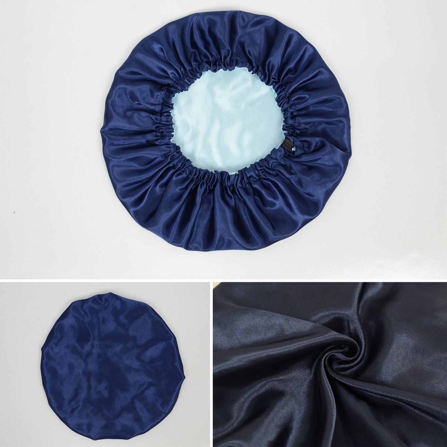 Silk Sleep Bonnet Adjustable Elastic Band Smooth Hair Protection Cap for Curly and Natural Hair