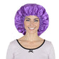 Silk Sleep Bonnet Adjustable Elastic Band Smooth Hair Protection Cap for Curly and Natural Hair