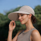 Women's Sporty Wide Brim Sun Visor Hat with Adjustable Back Strap Lightweight UV Protection Cap for Outdoor Activities