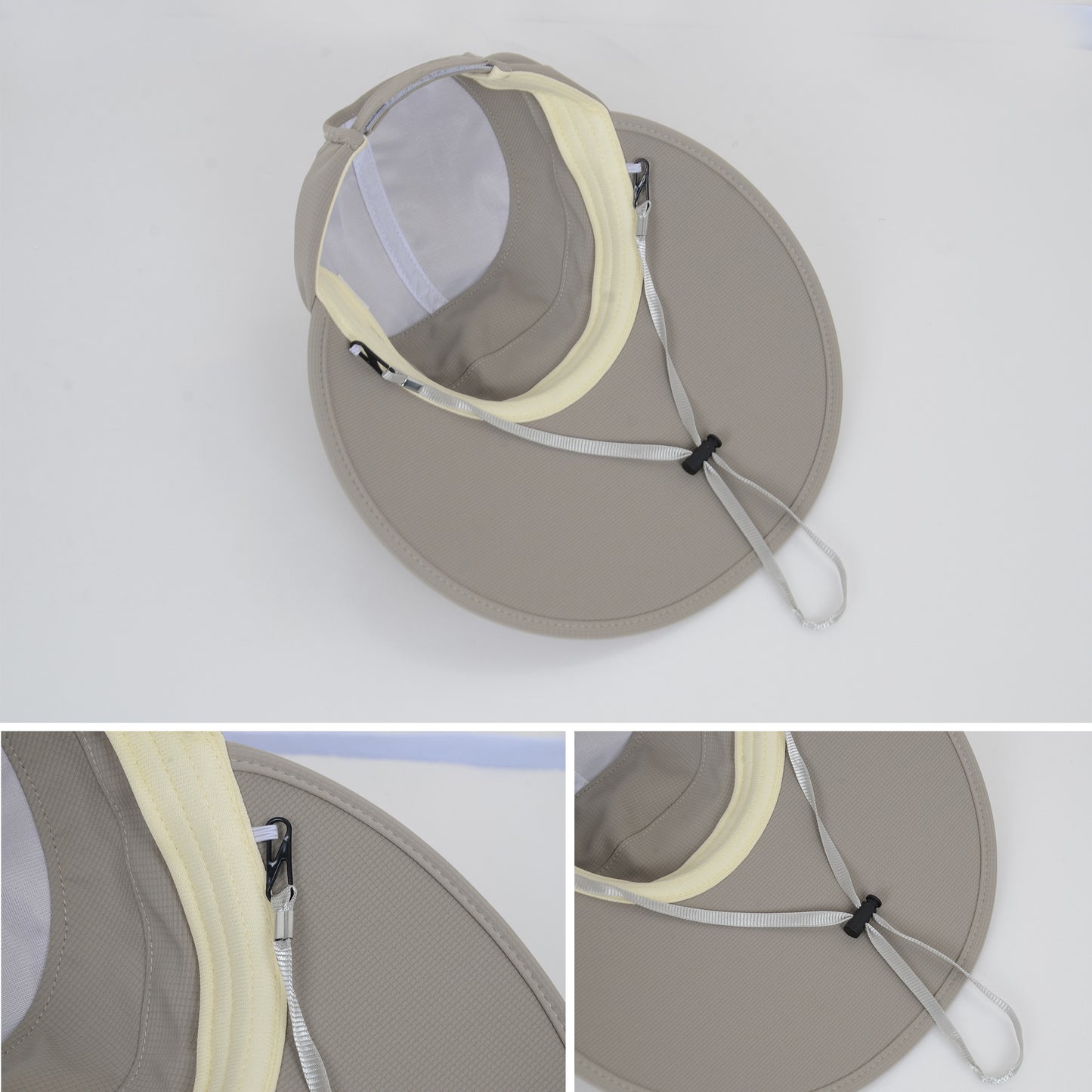 Women's Sporty Wide Brim Sun Visor Hat with Adjustable Back Strap Lightweight UV Protection Cap for Outdoor Activities