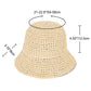 Crochet Raffia Bucket Hat Lightweight Foldable Wide Brim Sun Hat for Stylish Summer Protection