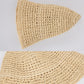 Crochet Raffia Bucket Hat Lightweight Foldable Wide Brim Sun Hat for Stylish Summer Protection