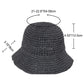 Crochet Raffia Bucket Hat Lightweight Foldable Wide Brim Sun Hat for Stylish Summer Protection
