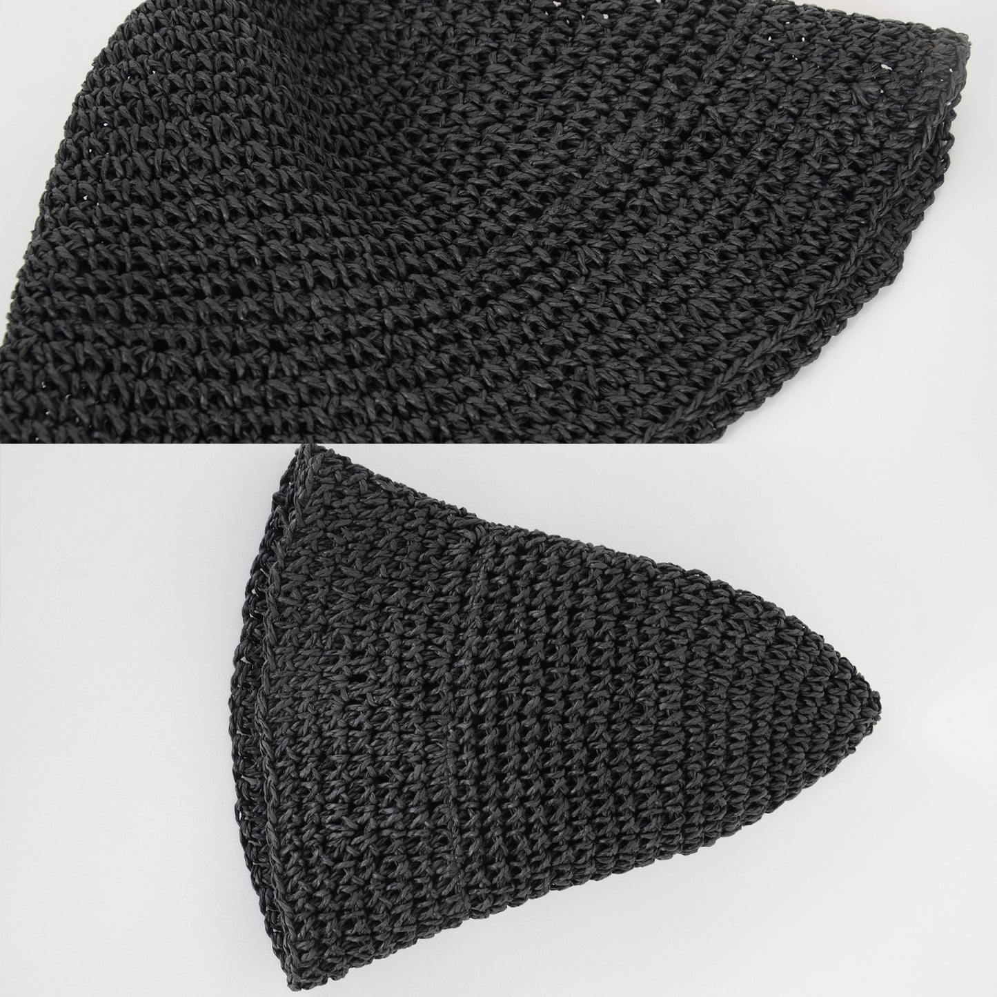 Crochet Raffia Bucket Hat Lightweight Foldable Wide Brim Sun Hat for Stylish Summer Protection