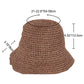 Crochet Raffia Bucket Hat Lightweight Foldable Wide Brim Sun Hat for Stylish Summer Protection