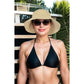 Wide Brim Roll-Up Straw Sun Visor Lightweight Packable Open-Top Beach Hat for UV Protection