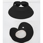 Wide Brim Roll-Up Straw Sun Visor Lightweight Packable Open-Top Beach Hat for UV Protection