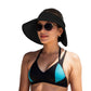 Wide Brim Roll-Up Straw Sun Visor Lightweight Packable Open-Top Beach Hat for UV Protection