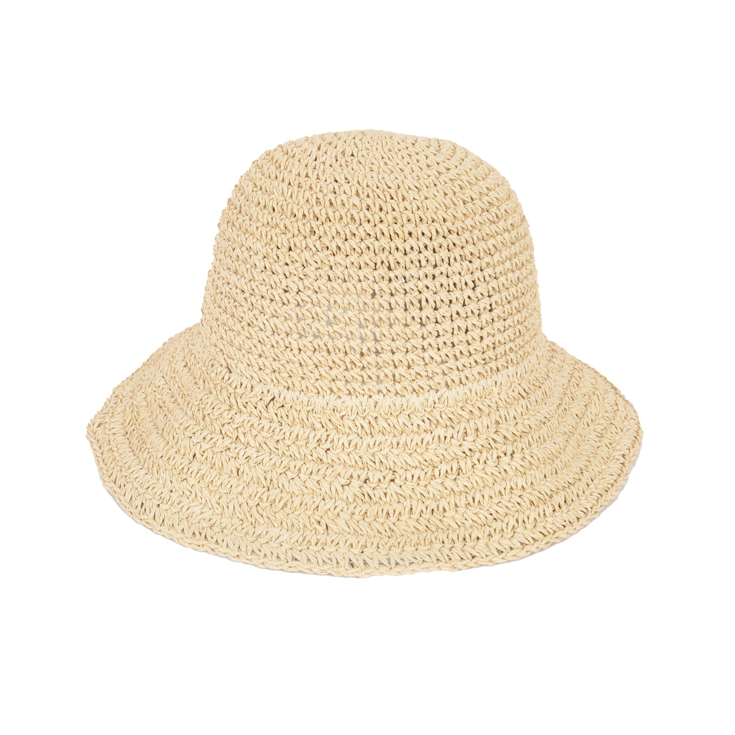 Crochet Raffia Sun Hat with Wide Brim and Bow Detail Foldable Summer Beach Hat for Stylish Sun Protection