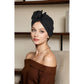 Vintage Turban Headwrap with Large Bow Elegant Soft Stretch Headscarf for Women