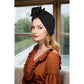 Vintage Turban Headwrap with Large Bow Elegant Soft Stretch Headscarf for Women